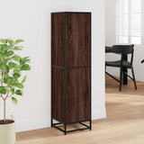 vidaXL Tall cabinet 35.5x35x139 cm engineered wood and metal grey Sonoma
