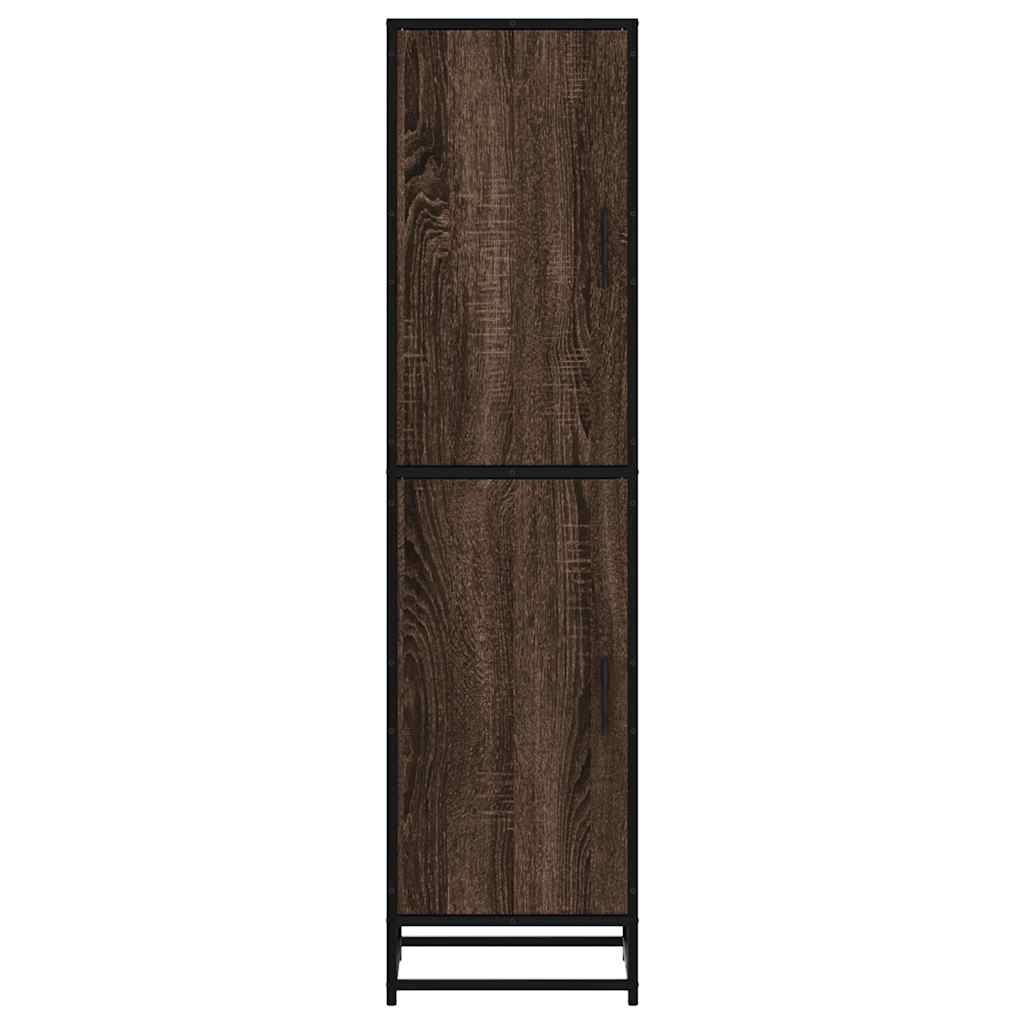 vidaXL Tall cabinet 35.5x35x139 cm engineered wood and metal grey Sonoma