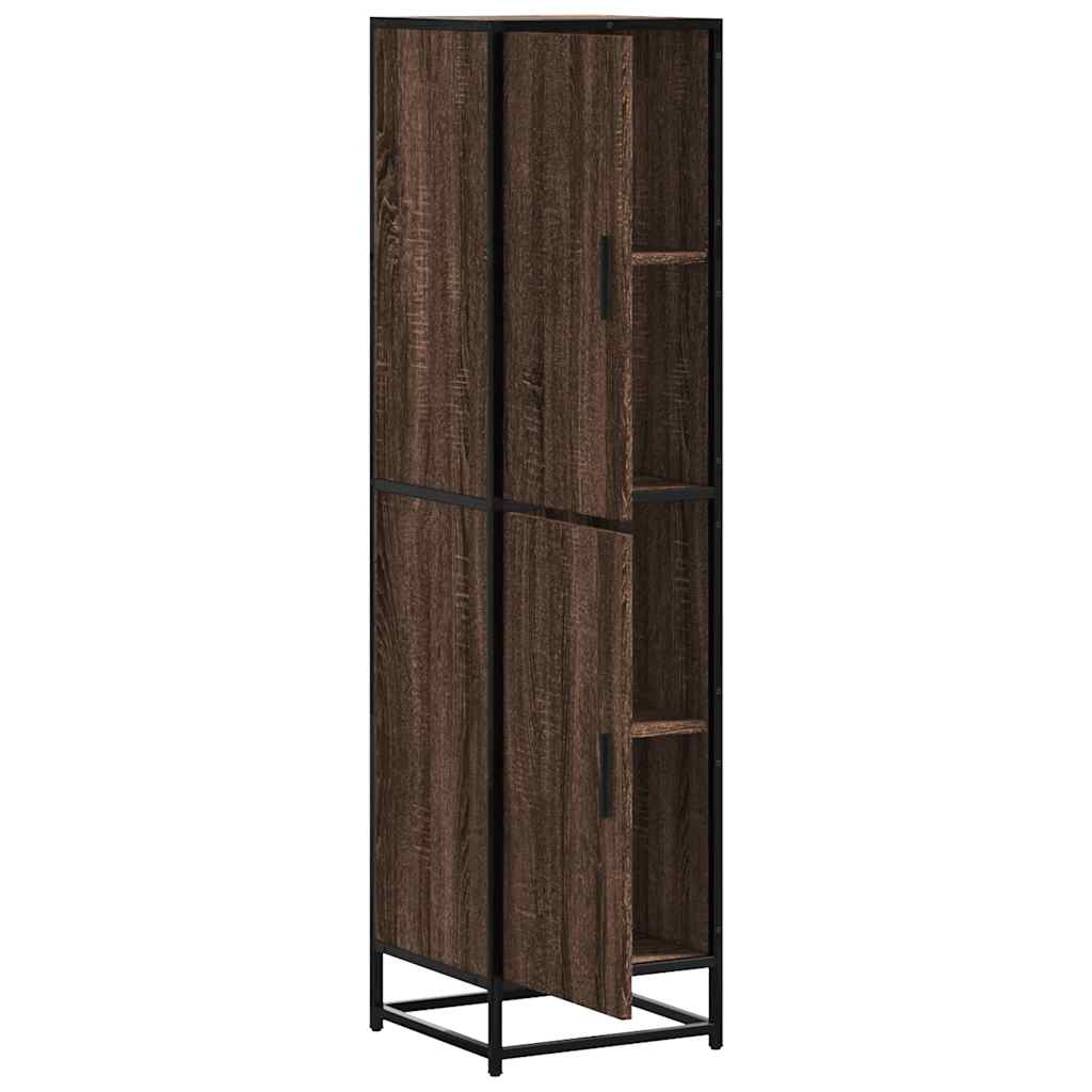 vidaXL Tall cabinet 35.5x35x139 cm engineered wood and metal grey Sonoma