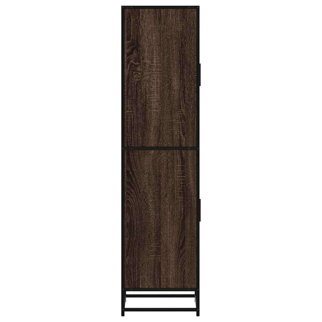 vidaXL Tall cabinet 35.5x35x139 cm engineered wood and metal grey Sonoma