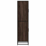 vidaXL Tall cabinet 35.5x35x139 cm engineered wood and metal grey Sonoma