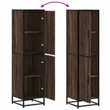 vidaXL Tall cabinet 35.5x35x139 cm engineered wood and metal grey Sonoma