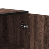 vidaXL Tall cabinet 35.5x35x139 cm engineered wood and metal grey Sonoma