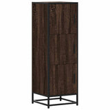 vidaXL Tall cabinet 35.5x35x106.5 cm engineered wood and metal brown oak