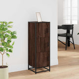 vidaXL Tall cabinet 35.5x35x106.5 cm engineered wood and metal brown oak