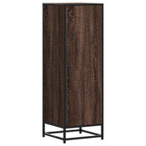 vidaXL Tall cabinet 35.5x35x106.5 cm engineered wood and metal brown oak