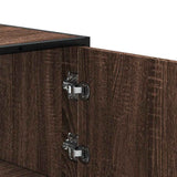 vidaXL Hoge kast 68x35x106,5 cm bewerkt hout en metaal zwart