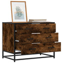 vidaXL Ladekast 70x41x56 cm bewerkt hout zwart