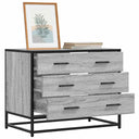 vidaXL Ladekast 70x41x56 cm bewerkt hout zwart