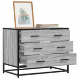 vidaXL Ladekast 70x41x56 cm bewerkt hout zwart