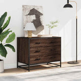 vidaXL Ladekast 70x41x56 cm bewerkt hout zwart