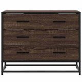 vidaXL Ladekast 70x41x56 cm bewerkt hout zwart
