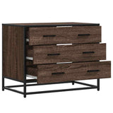 vidaXL Ladekast 70x41x56 cm bewerkt hout zwart
