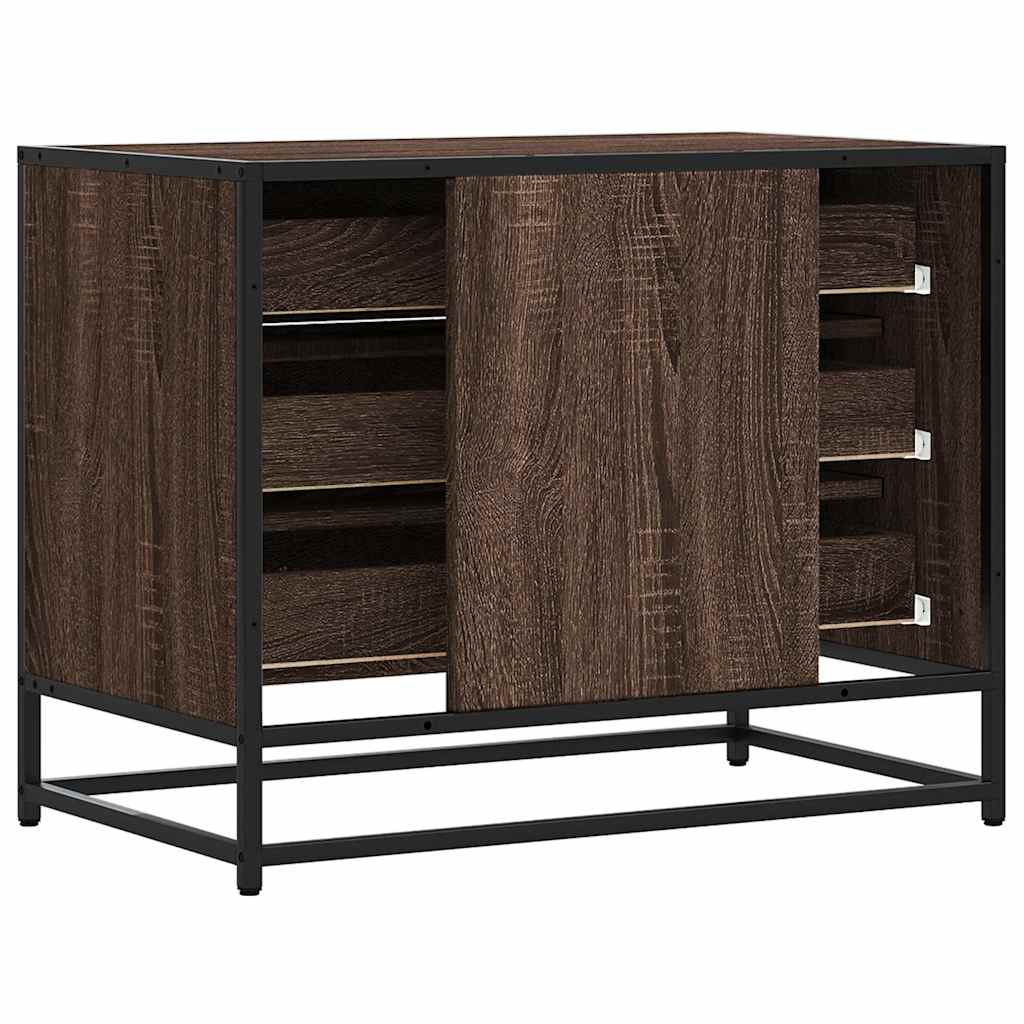 vidaXL Ladekast 70x41x56 cm bewerkt hout zwart