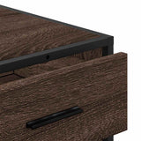 vidaXL Ladekast 70x41x56 cm bewerkt hout zwart