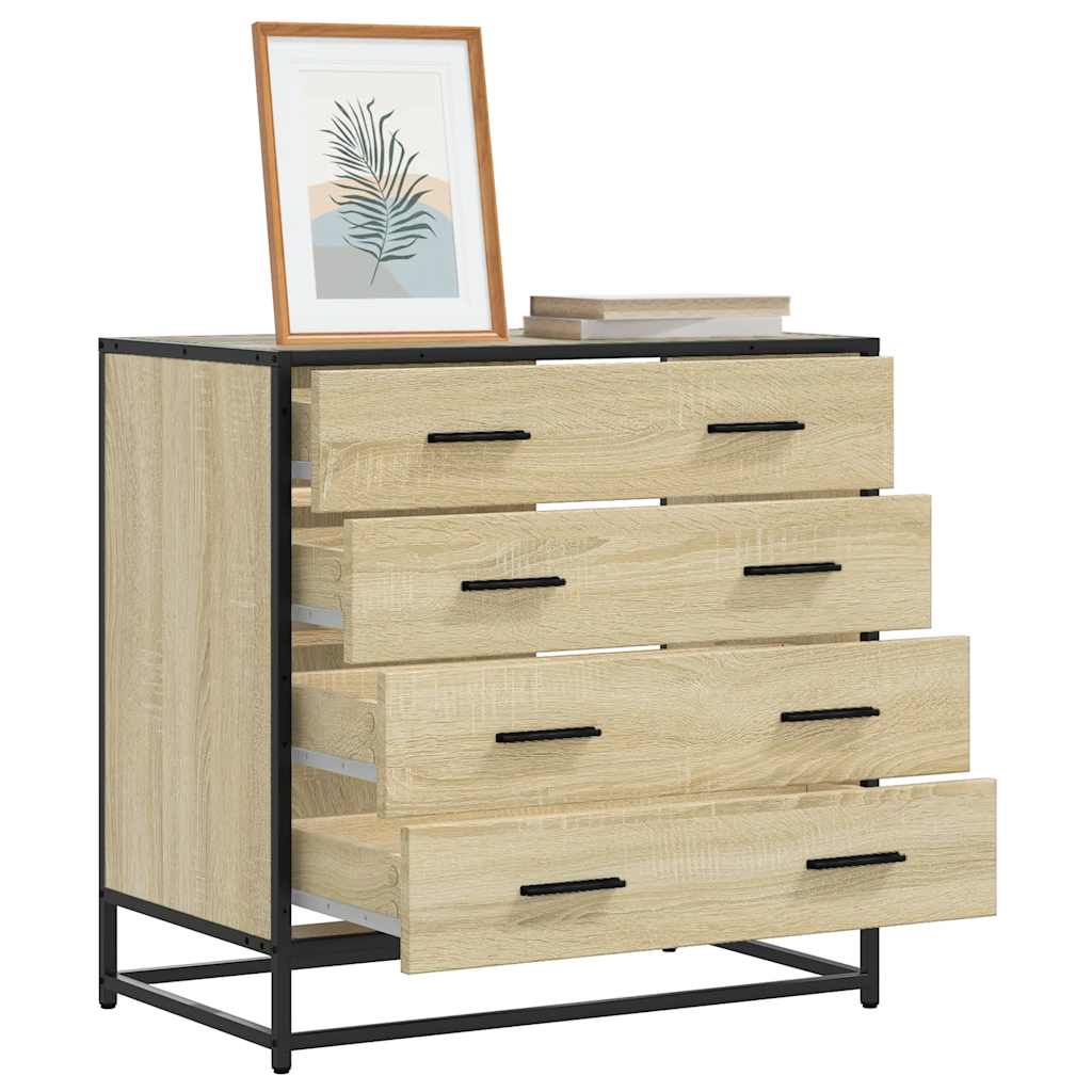 vidaXL Chest of Drawers 70x41x70 cm Engineered Wood Black