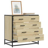 vidaXL Chest of Drawers 70x41x70 cm Engineered Wood Black