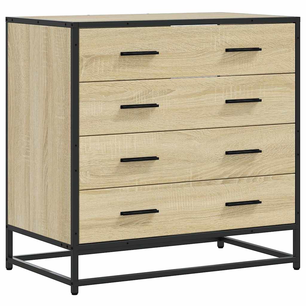 vidaXL Chest of Drawers 70x41x70 cm Engineered Wood Black
