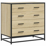 vidaXL Chest of Drawers 70x41x70 cm Engineered Wood Black