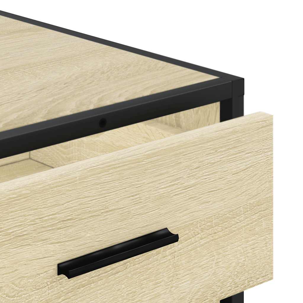 vidaXL Chest of Drawers 70x41x70 cm Engineered Wood Black