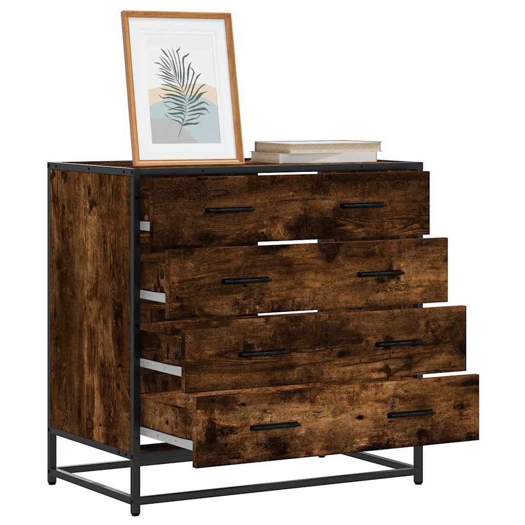 vidaXL Chest of Drawers 70x41x70 cm Engineered Wood Black