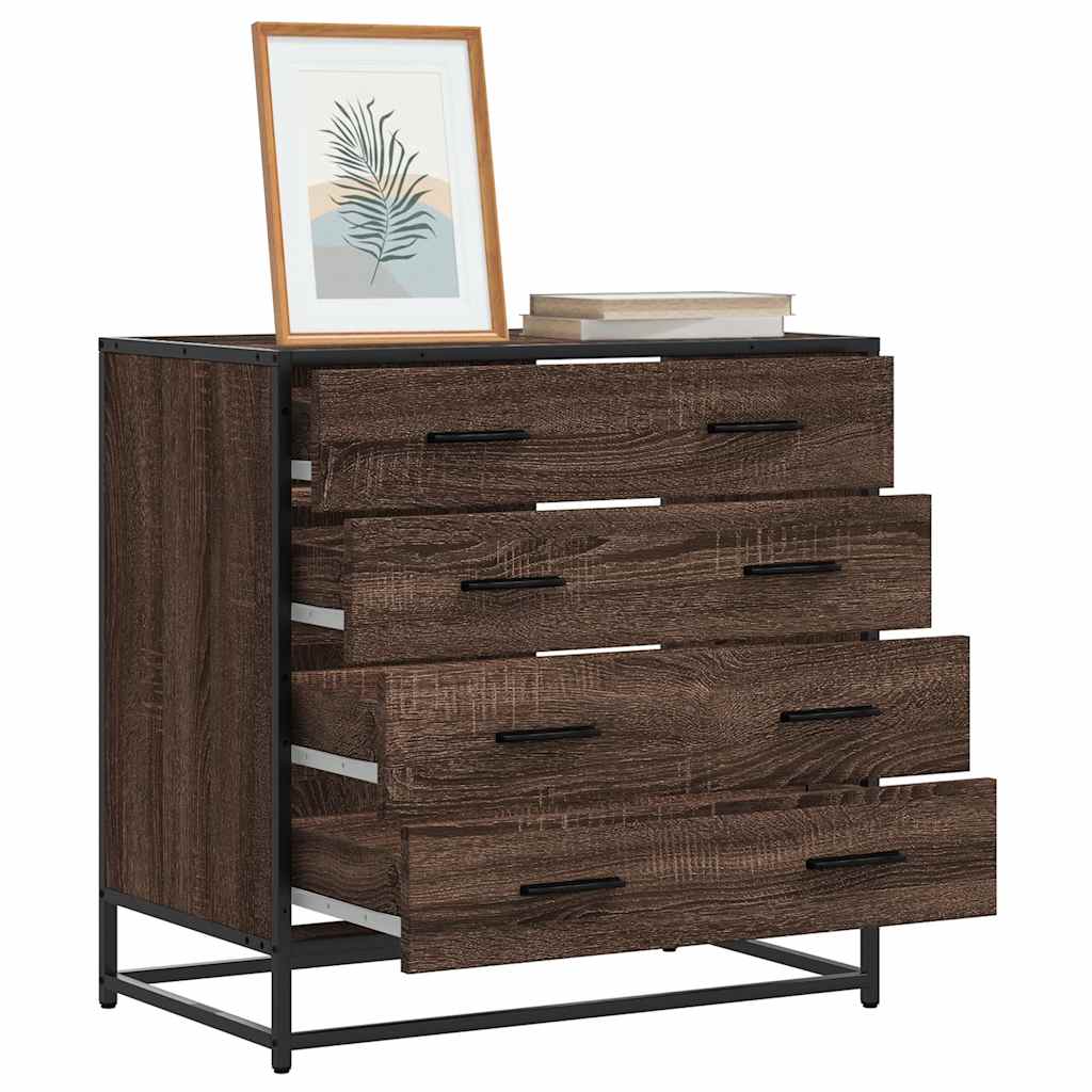 vidaXL Chest of Drawers 70x41x70 cm Engineered Wood Black