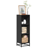 vidaXL Boekenkast 97,5x33x107,5 cm bewerkt hout en metaal zwart