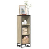 vidaXL Boekenkast 97,5x33x107,5 cm bewerkt hout en metaal zwart