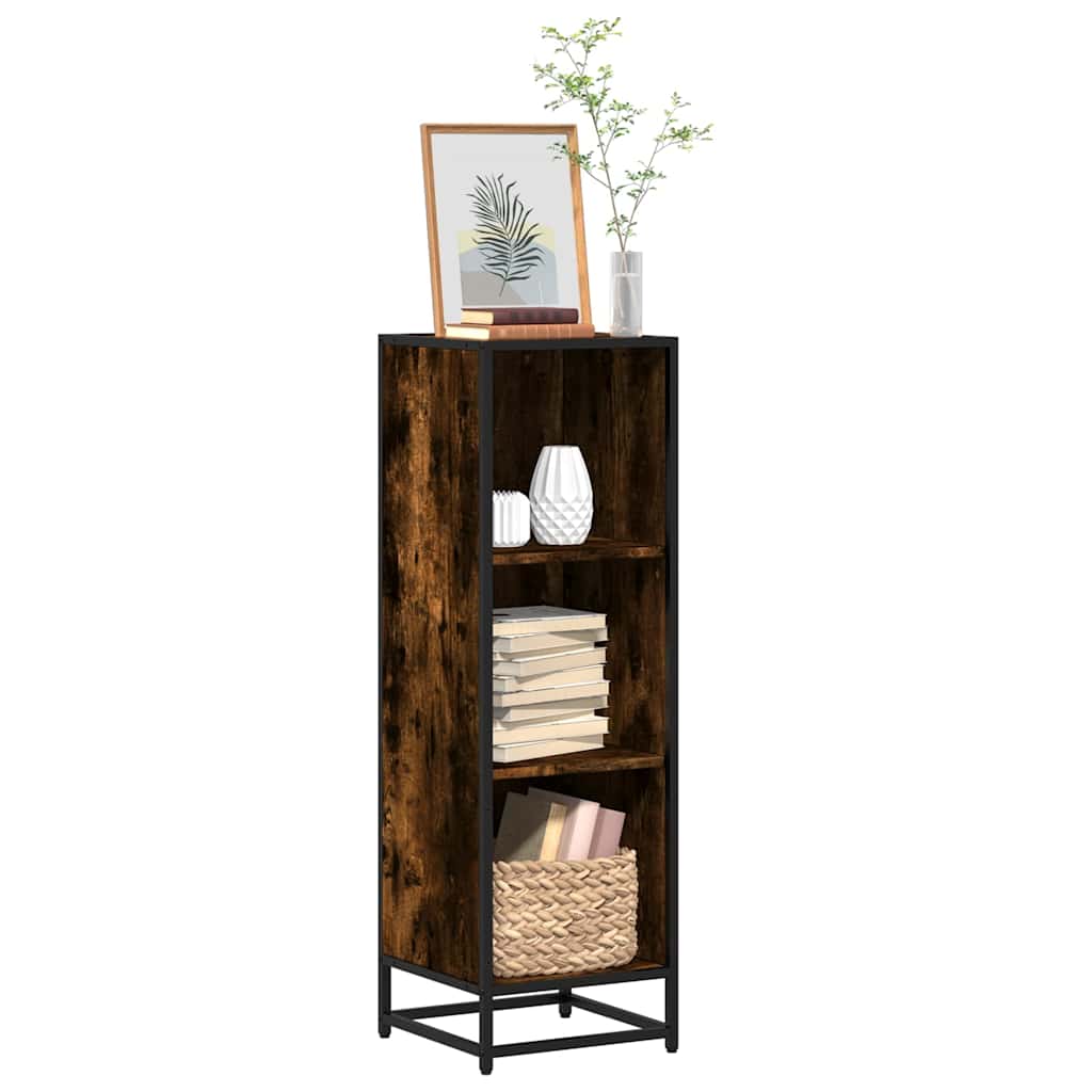 vidaXL Boekenkast 97,5x33x107,5 cm bewerkt hout en metaal zwart
