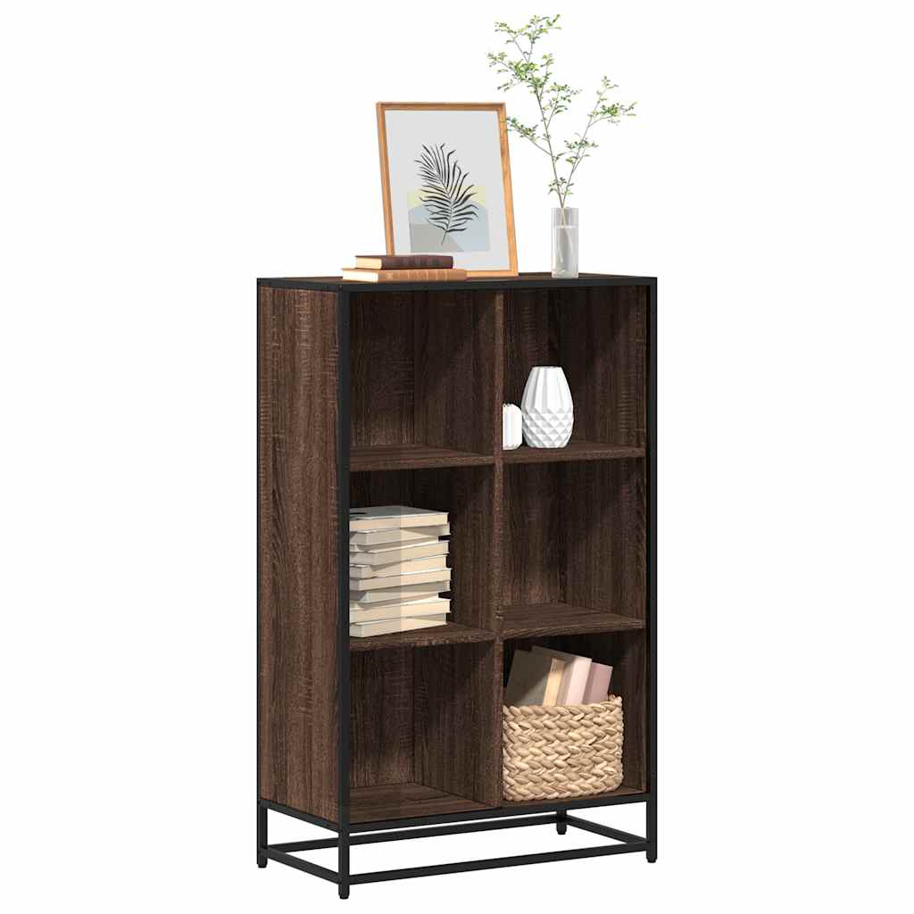 vidaXL Boekenkast 97,5x33x107,5 cm bewerkt hout en metaal zwart