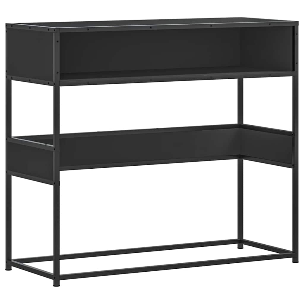 vidaXL Wandtafel 90x35x80 cm bewerkt hout zwart