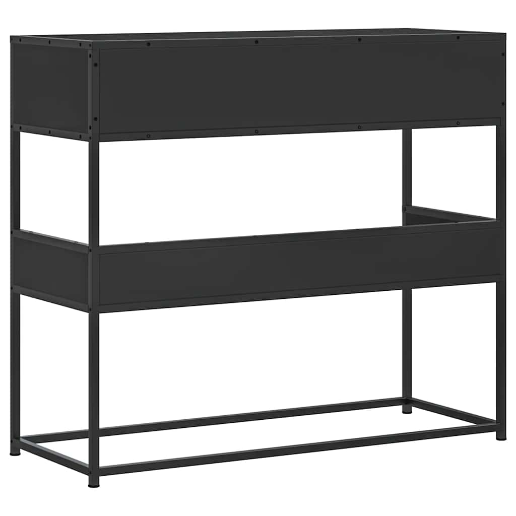 vidaXL Wandtafel 90x35x80 cm bewerkt hout zwart
