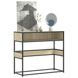 vidaXL Wandtafel 90x35x80 cm bewerkt hout zwart