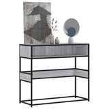 vidaXL Wandtafel 90x35x80 cm bewerkt hout zwart