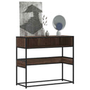 vidaXL Wandtafel 90x35x80 cm bewerkt hout zwart