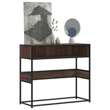 vidaXL Wandtafel 90x35x80 cm bewerkt hout zwart