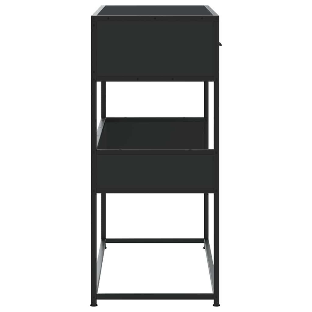 vidaXL Wandtafel 90x35x80 cm bewerkt hout zwart