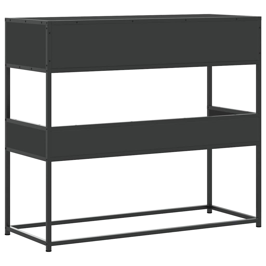 vidaXL Wandtafel 90x35x80 cm bewerkt hout zwart