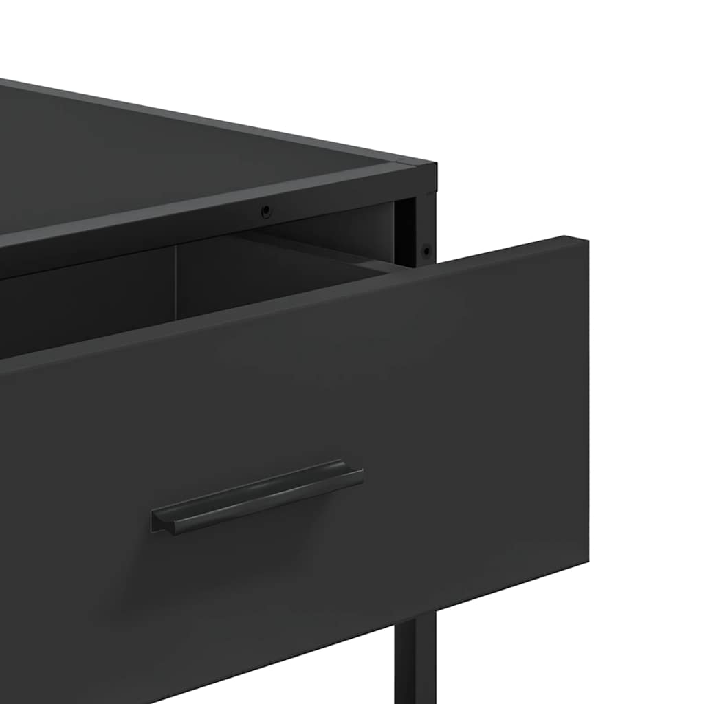 vidaXL Wandtafel 90x35x80 cm bewerkt hout zwart