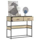 vidaXL Wandtafel 90x35x80 cm bewerkt hout zwart