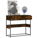 vidaXL Wandtafel 90x35x80 cm bewerkt hout zwart