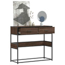 vidaXL Wandtafel 90x35x80 cm bewerkt hout zwart