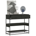 vidaXL Wandtafel 90x35x80 cm bewerkt hout zwart