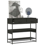 vidaXL Wandtafel 90x35x80 cm bewerkt hout zwart