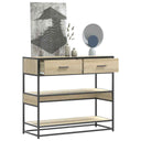 vidaXL Wandtafel 90x35x80 cm bewerkt hout zwart