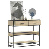 vidaXL Wandtafel 90x35x80 cm bewerkt hout zwart