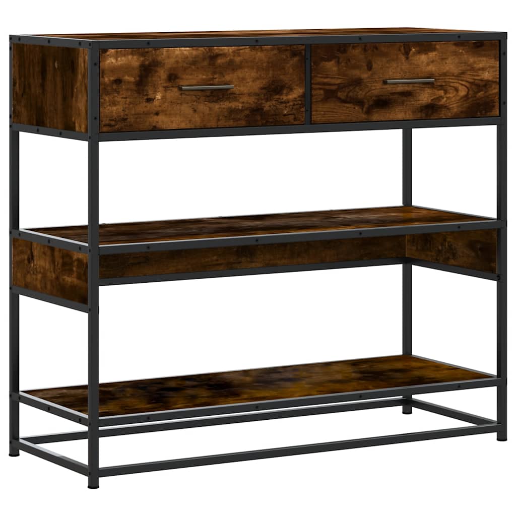vidaXL Wandtafel 90x35x80 cm bewerkt hout zwart