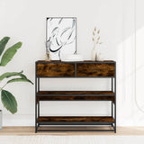 vidaXL Wandtafel 90x35x80 cm bewerkt hout zwart