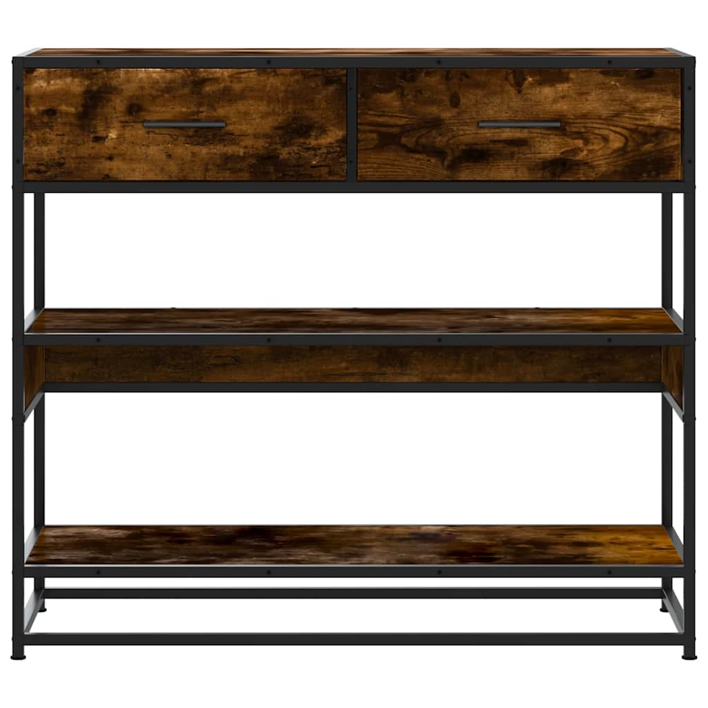 vidaXL Wandtafel 90x35x80 cm bewerkt hout zwart