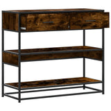 vidaXL Wandtafel 90x35x80 cm bewerkt hout zwart